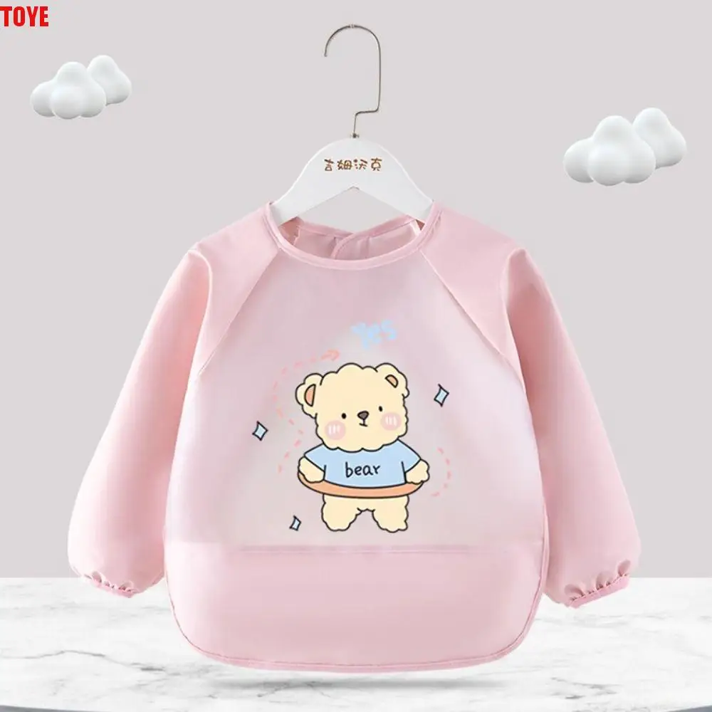 

Waterproof Baby Feeding Bib Dirt Proof No-Wash Saliva Towel Burp Apron Comfortable Long Sleeved Baby Bib Burp Clothes Children