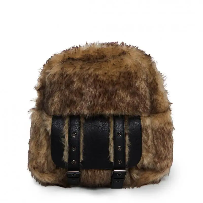 Luxury Brand Women's Bag, High-quality Top-level Fur Backpack, European And American Personalized Teddy Bear With Hat Travel Bag