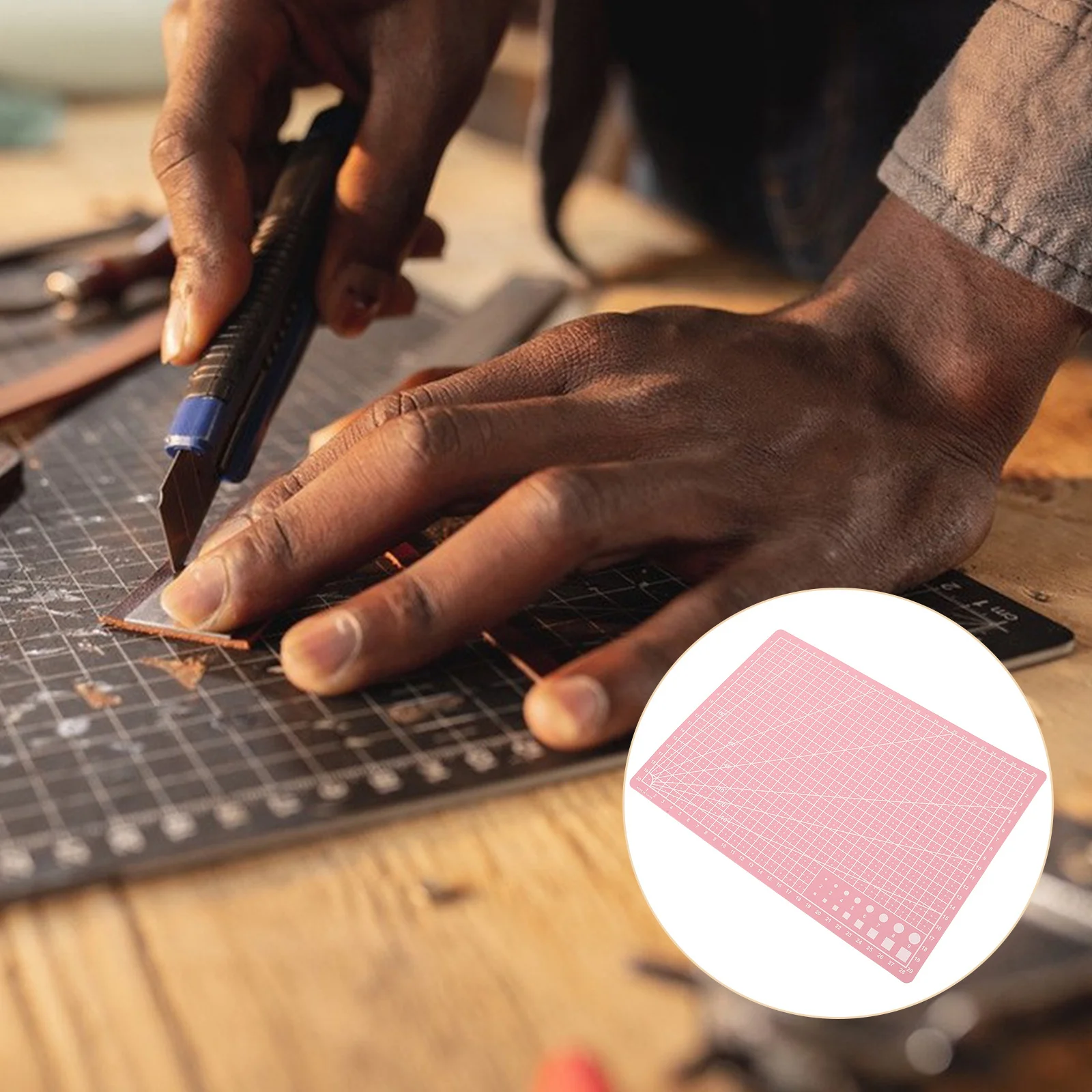 A4 Cutting Mat For Crafts Plastic Engraving Mat Double-Sided Non-Slip Craft Cutting Board For Diy Paper Quilting Sewing Projects