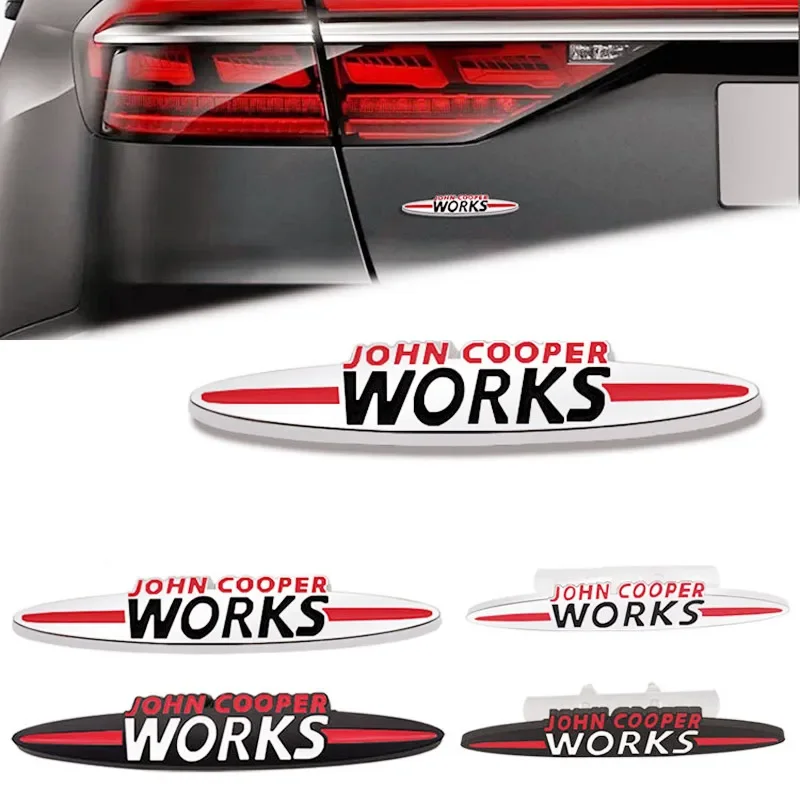 JCW-Emblema de John Cooper Works, Decalques para Mini Coopers, Clubman, Countryman Adesivos de carro, R50, R52, R53, R55, R56, R57, R58, F55, Metal