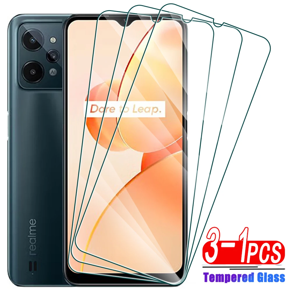 3-1Pcs Tempered Glass for Realme C55 C35 C33 C31 C25 C21 C17 C15 C12 C11 C67 4G 5G Screen Protector on Realme C30 C20 C3 C2 S