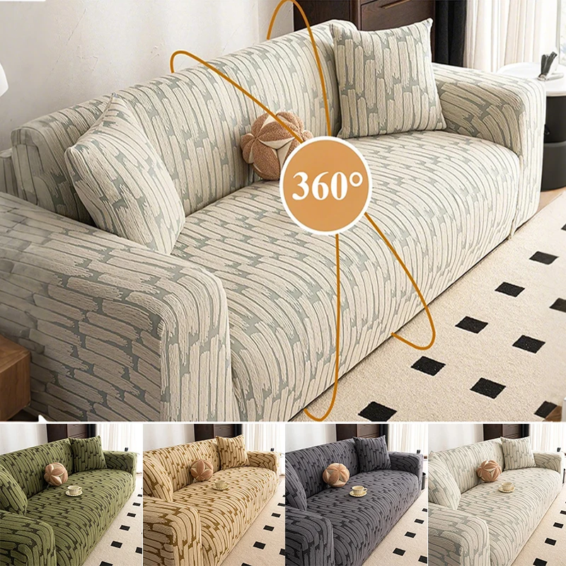 

2025 4-Season Sofa Cover Set | High-End Fleece All-Cover Sofa Slipcover,Anti-Slip Cushion Cover for Universal Sofa Sizes 소파 커버