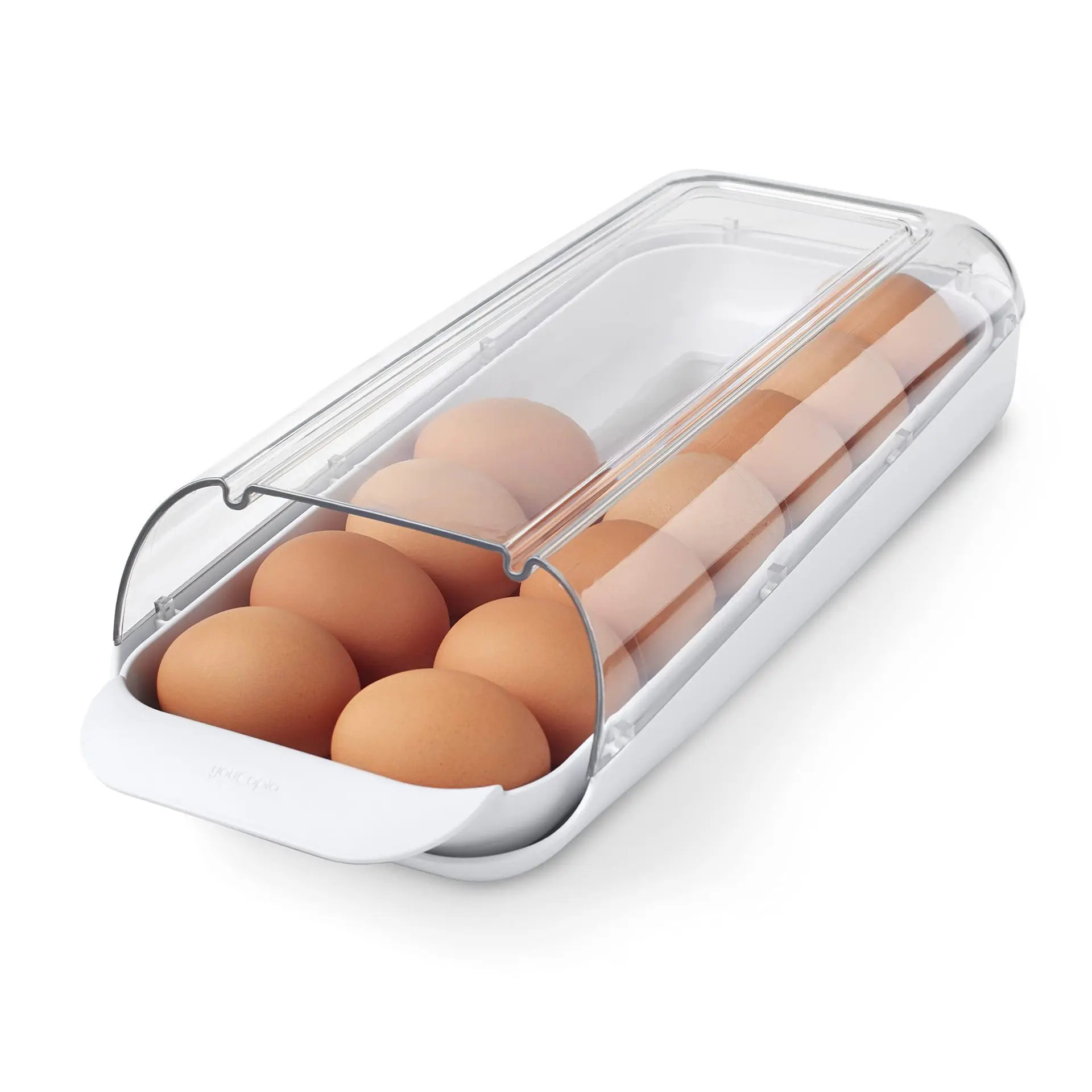 Automatic Egg Rolling Rack Storage Box Egg Dispenser Circular Object Storage Box, Refrigerator Food Organizer Kitchen Tools