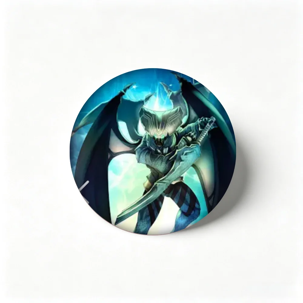 Anime Pins, Original Demon Warrior Badge, Tinplate Round Brooch, Decor Pin for Backpack Clothes Gift