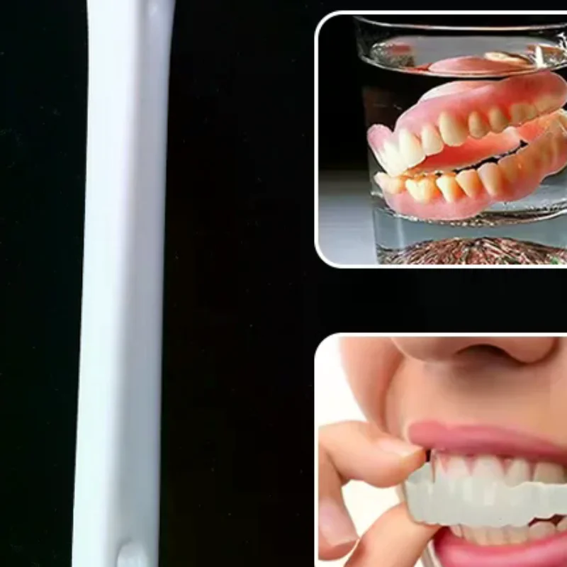 10Pcs Denture Toothbrush Cleaning Brush Double Sided Invisible Braces Retainer Descaling Brush For Men Women Oral Cleaning