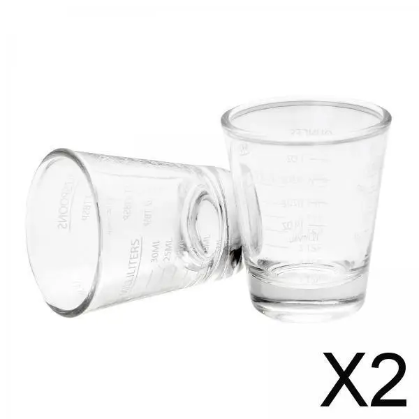2 шт., прозрачные чашки для кофе, 30 мл
