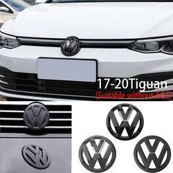 1set Glossy black/Matte black Car Front Grill Badge Emblem Stickers Car Logo Accessories For VW Tiguan MK2 2017-2020 Without ACC