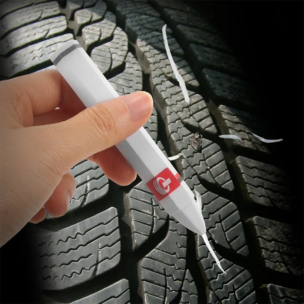 

5Pcs Tire Marker Pen Anti-Scratch Tire Paint Marker for Car Motorcycle Bicycle Temporary Maintenance Supplies Wax Paint Pen