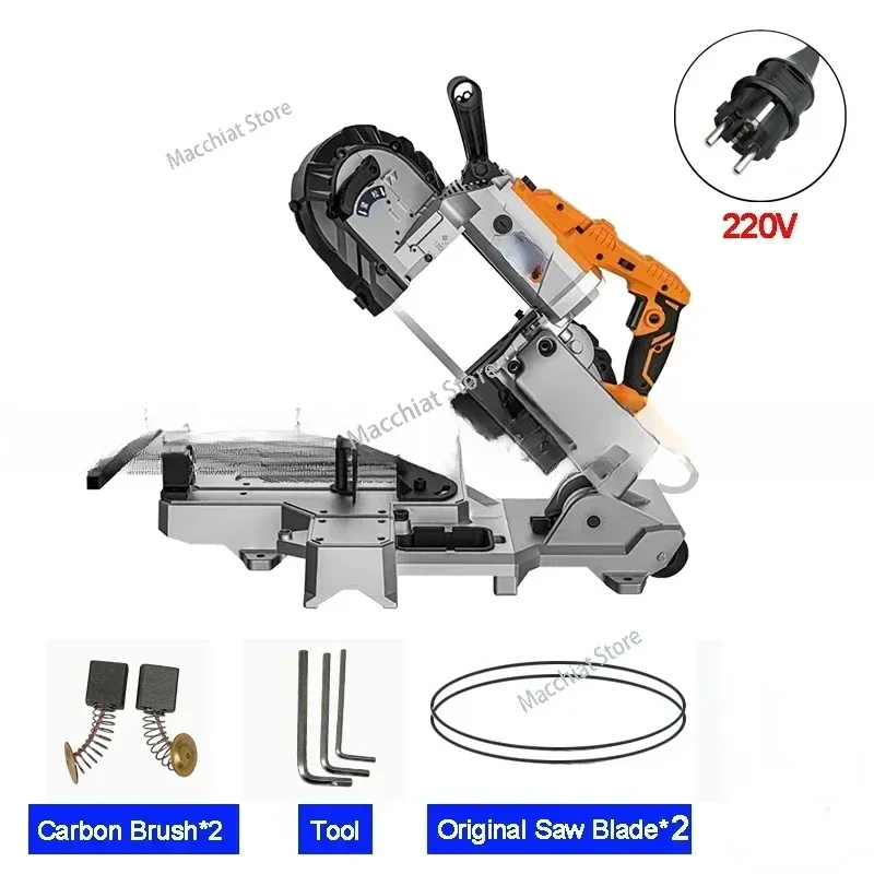 Portable Band , Handheld For Metal And Wood Cutting, 1100W Removable Base Saw