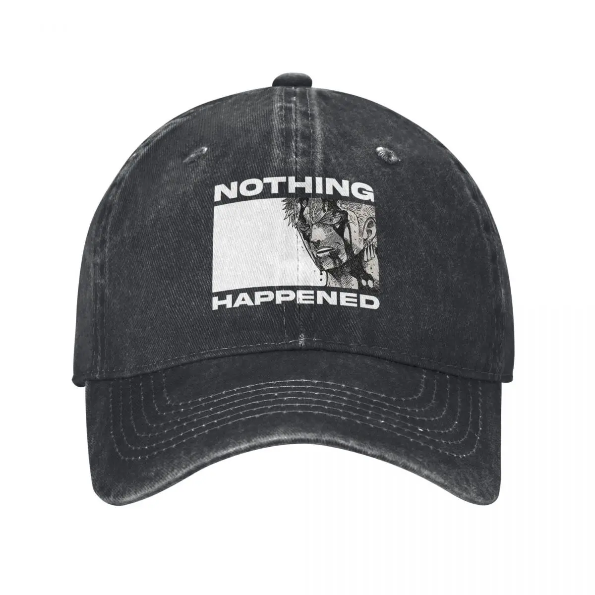 Nothing Happened Zoro Baseball Cap Men Hats Women Visor Protection Snapback ONE PIECE Caps