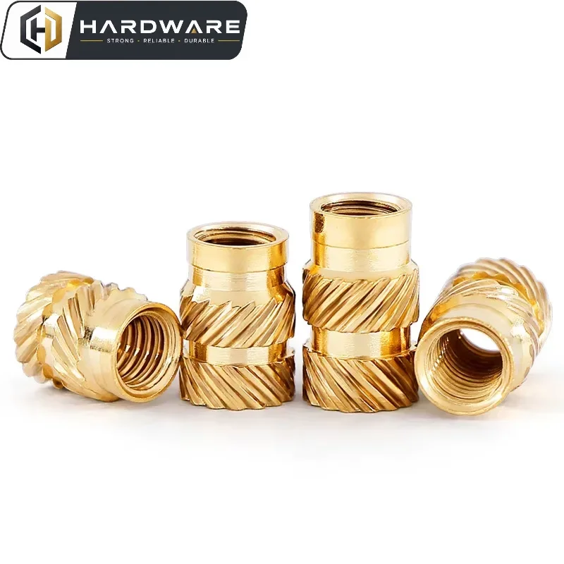 M1M1.4M1.6M1.7M2M2.5M3M4M5M6M8 Brass Heat Threaded Insert Nut Copper Hot Melt Knurled Injection Embedment Nut of 3D Pringting