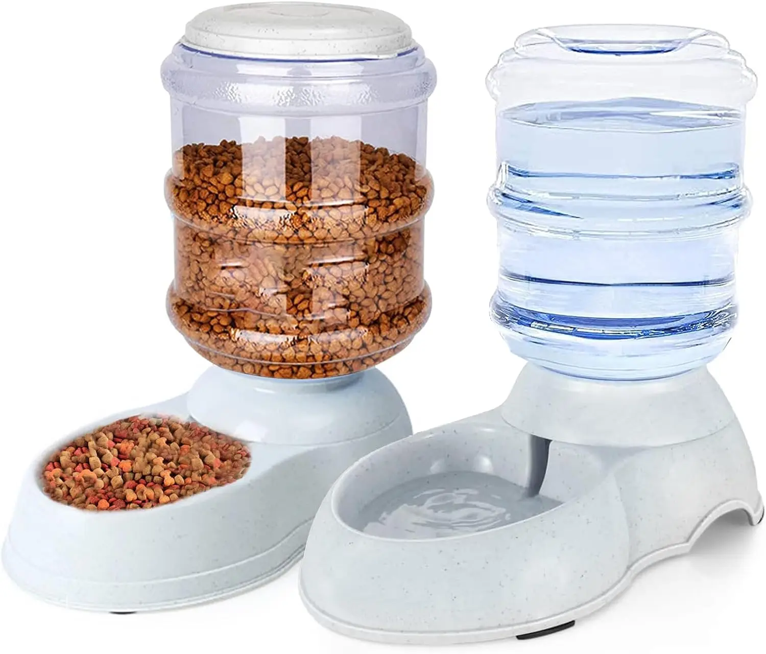 

Automatic Dog Feeder and Water Dispenser Set for Large Dogs, 3 Gallon Gravity Pet Food and Water Station with Bowl