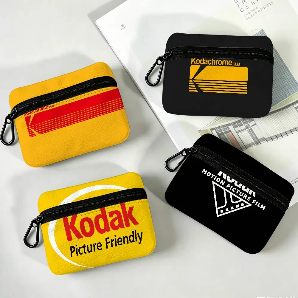 K-Kodak Retro Camera Wear-resistant Oxford Cloth Coin Purse Portable Backpack Hanging Card Storage Bag