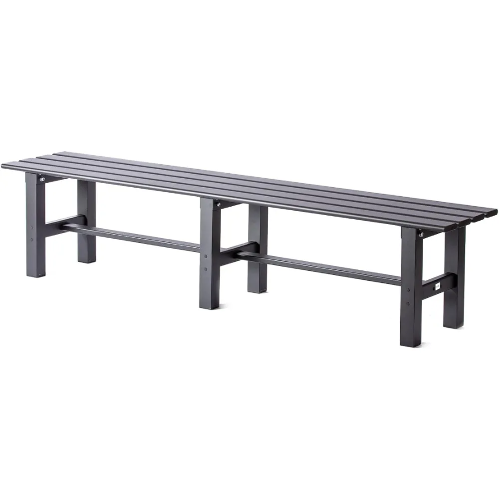 

Outdoor Terrace Bench Black, 70.9 X 14.2 X 15.7 Inches, Lightweight, Suitable for Outdoor Benches on Terraces and Lounges