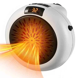 Mini Heater Winter Home Wall Mounted Desktop Dual-Purpose Silent Fast Heating Heater Electric Heater with LED Display and Timer