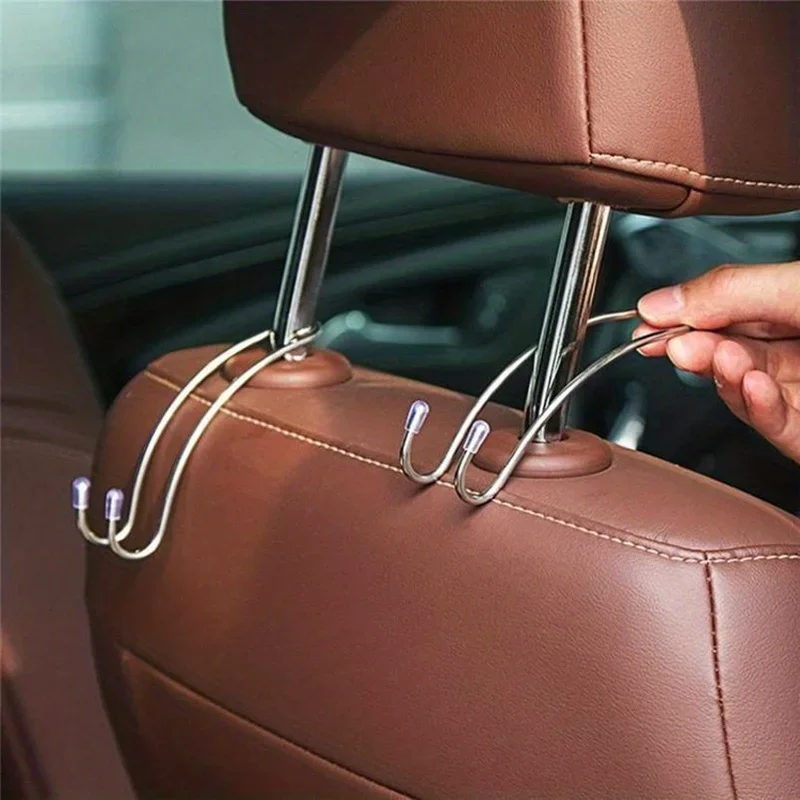 Gancho de assento de carro, cabide de encosto de cabeça para banco traseiro oculto, bolsa de compras, cabide de armazenamento de casaco, acessórios de carro, organizador de gancho