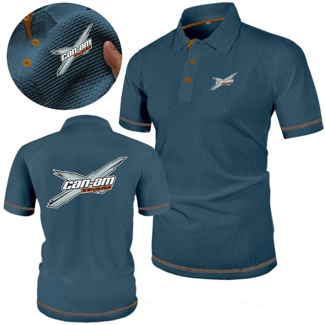 Can Am Off Road Brp Atv Commander Utv Outlander Polo Shirts Mens Ice Silk Tshirt Soft Comfortable Tee Tops Versatile POLOS