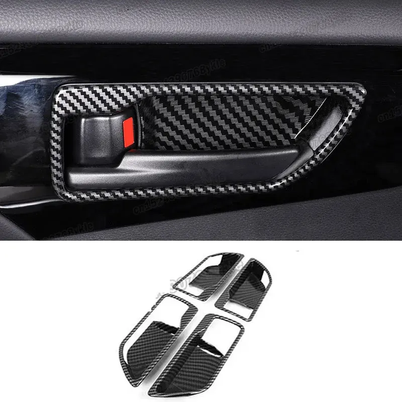 

Carbon Fiber Car Door Bowl Trims for Toyota Highlander 2020 2021 2022 2023 2024 2025 Xu70 Accessories Interior Hybrid Sport