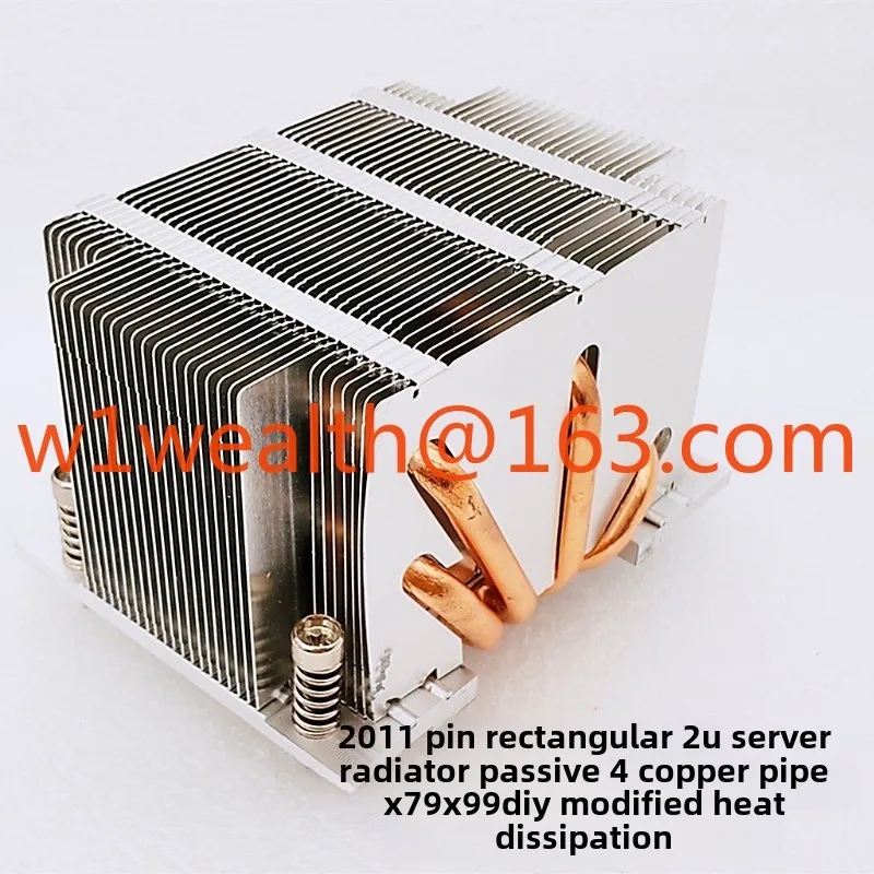 High performance modified DIY radiator 2011 pin, rectangular 4 copper tube X79 X99 radiator 2U4U square