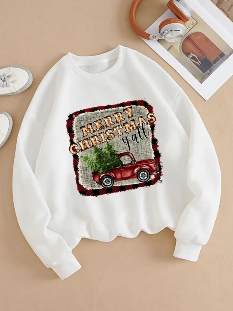 

Vintage Letter Trend 90s Sweatshirts Fashion New Year Christmas Pullovers Holiday Graphic Casual Print Female Women Clothing