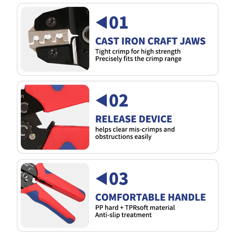 SN-2546B Solar Photovoltaic Connectors Plier Crimping Tool Set for 2.5/4/6mm2 Wire Crimper Plier Kit,Solar Connectors Clamp