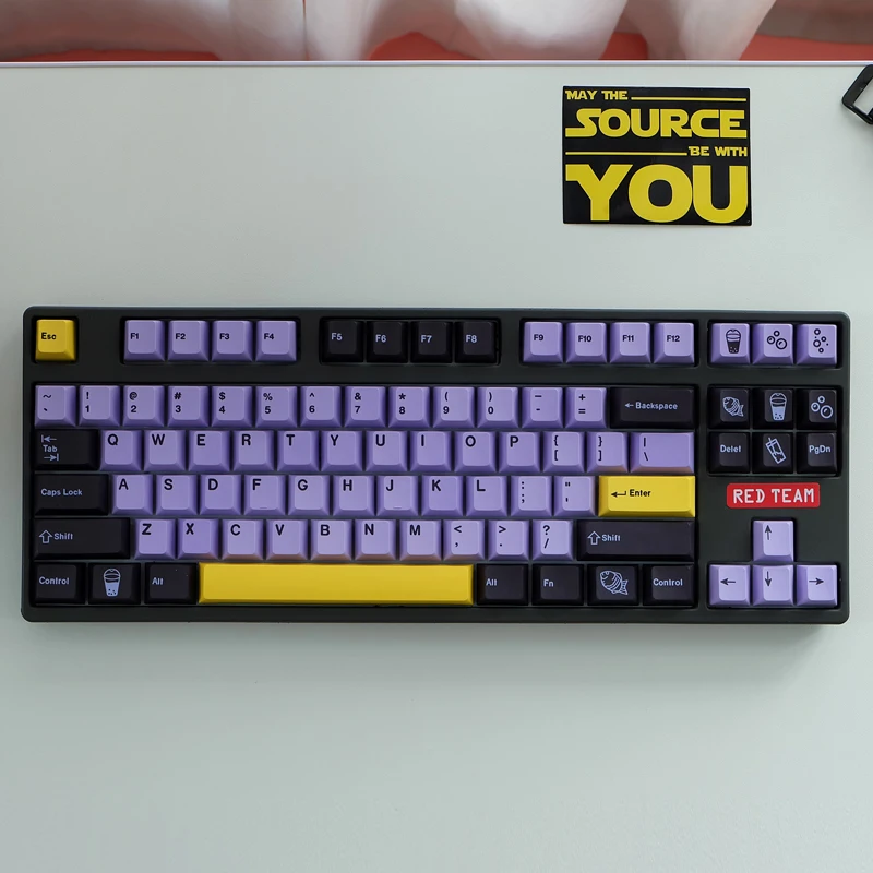 GMK Taro 146 مفتاحًا/مجموعة Keycap PBT التسامي Keycap الكرز الشخصي يناسب 61/64/87/96/104 لوحة المفاتيح الميكانيكية Cherry MX Keycaps