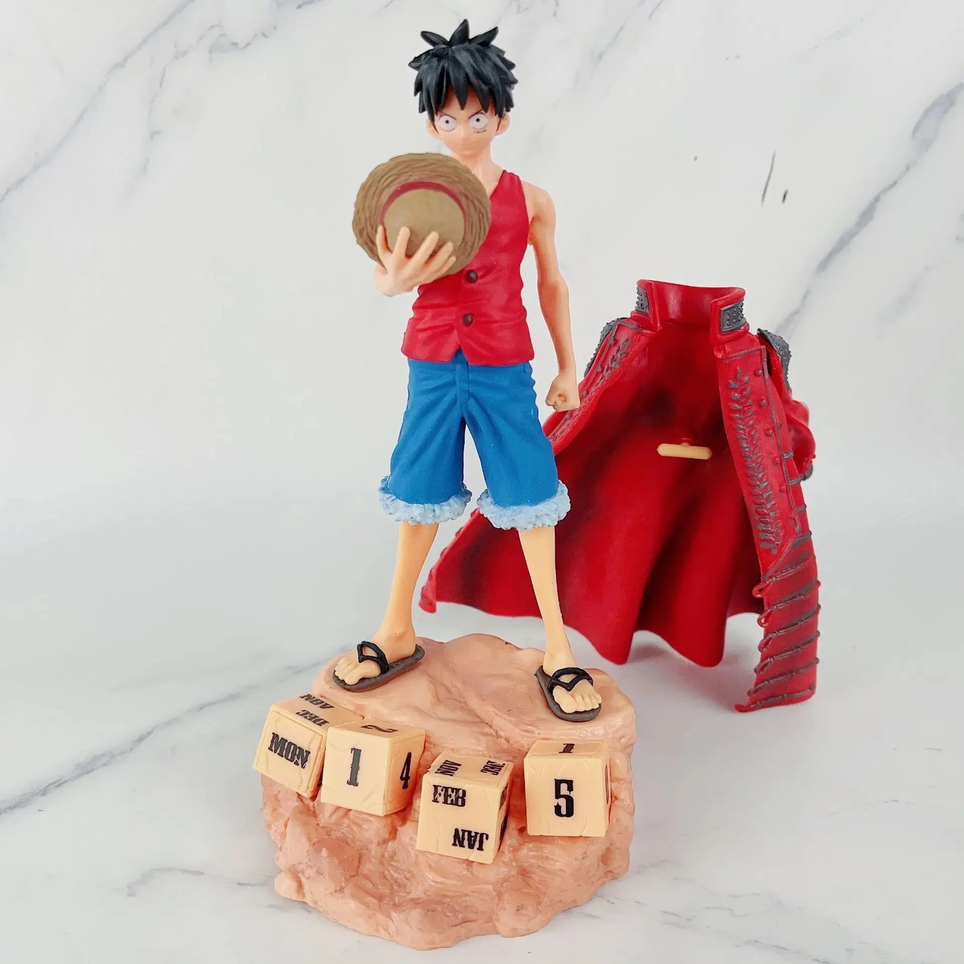 20cm Anime Figure One Piece Dxf Cloak Monkey D. Luffy Statue Pvc Action Figurine Collection Ornaments Desktop Model Toys Gifts