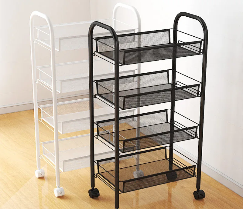 Wholesale Multifunctional Carbon Steel Storage Rack Multi-layer Movable Trolley Storage Holders & Racks