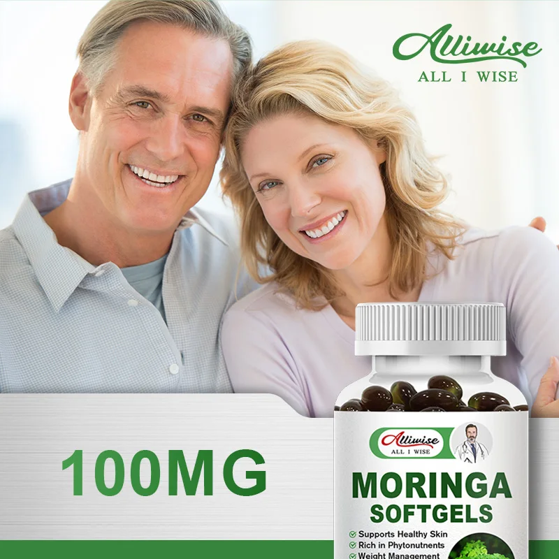 Kapsułki Alliwise Moringa naturalnie redukujące opieka zdrowotna sercowo-naczyniowego Zmniejsza zapalenie Moringa Przeciwutleniacz