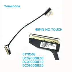 New Original LAPTOP LCD Monitor EDP Cable For Lenovo ThinkPad T480 WQHD 2560*1440 40PIN 0.5mm 01YR503 DC02C00BE00 2K3K4K