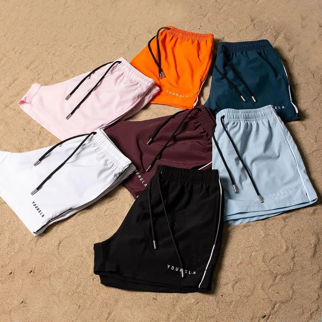 YOUNGLA American fashion brand men's shorts summer  gym casual exercise fitness running training quick drying breathable shorts