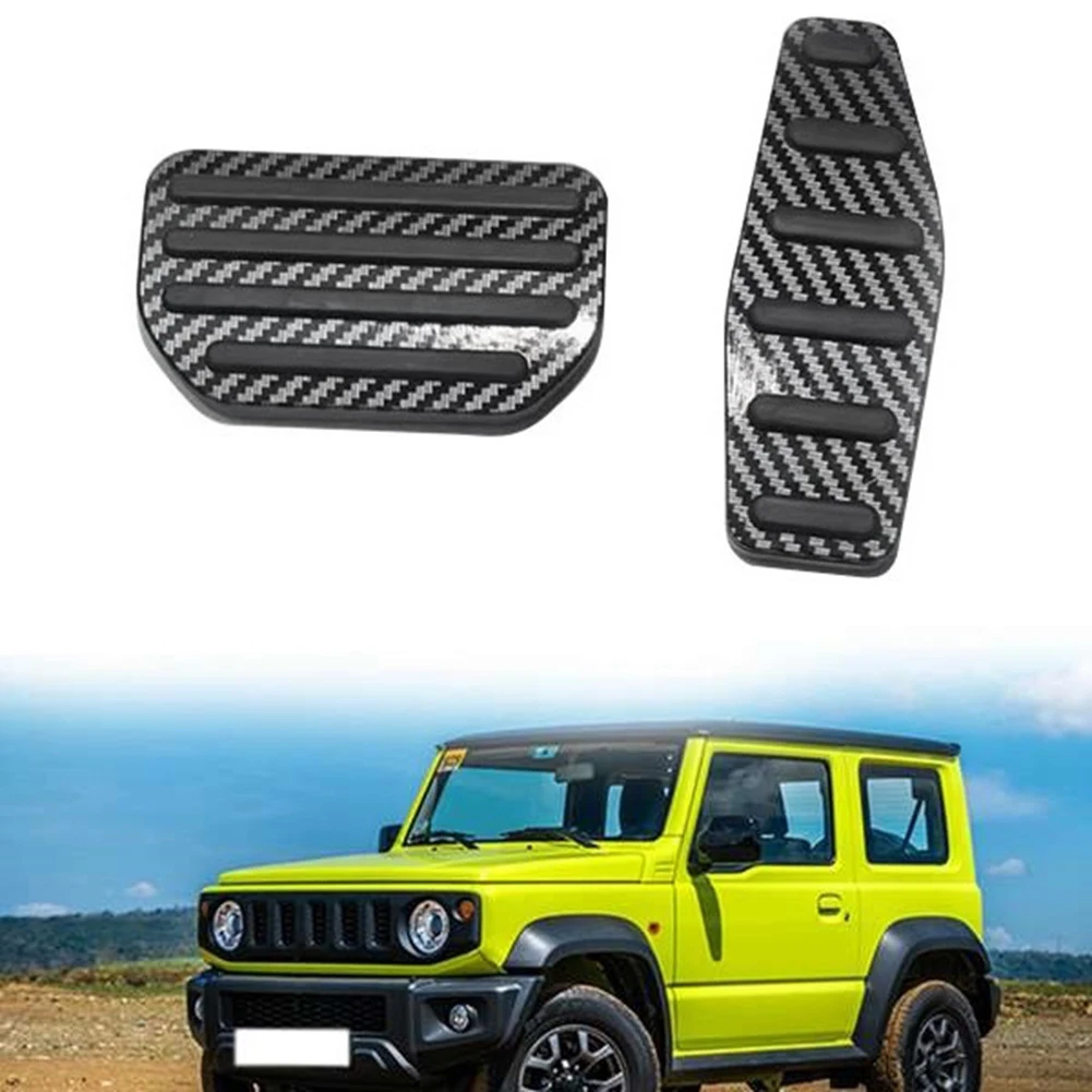 Couvercle de pédale d'accélérateur et de frein de voiture, accessoires de coussretours de pédale en alliage d'aluminium, automatique, Suzuki Jimny 2019, 2020, 2021