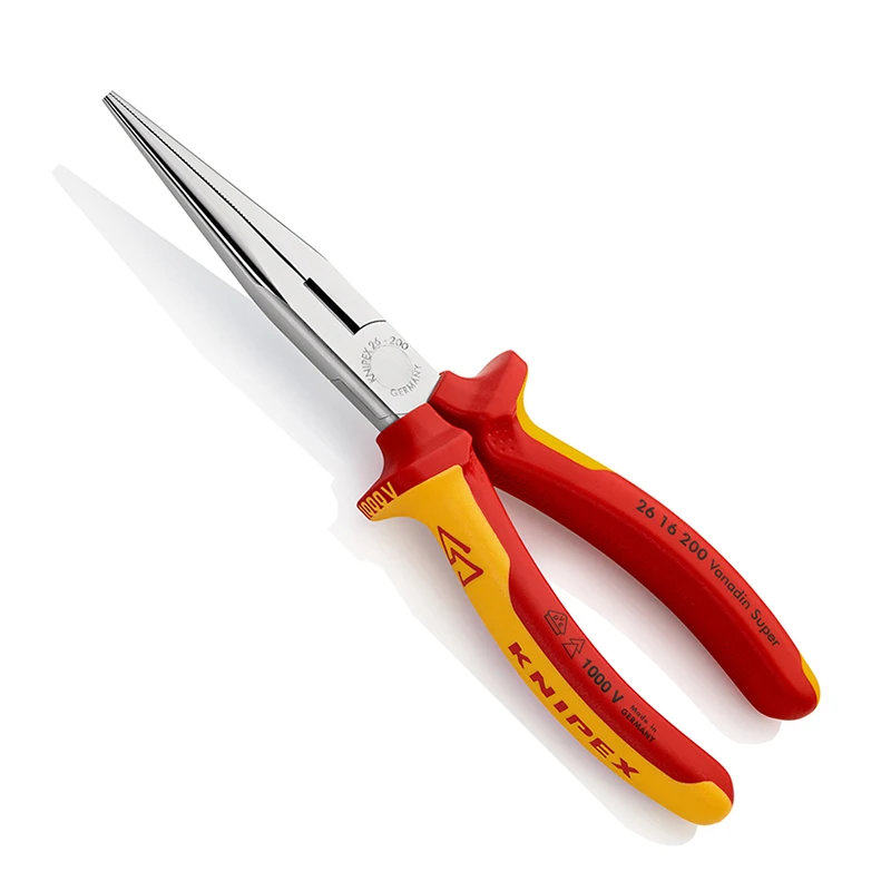 Knipex Tools Insulated Snipe Nose Pliers Holding Electronic Long Nose Plier Vanadium Steel 25 06 160| 26 16 200