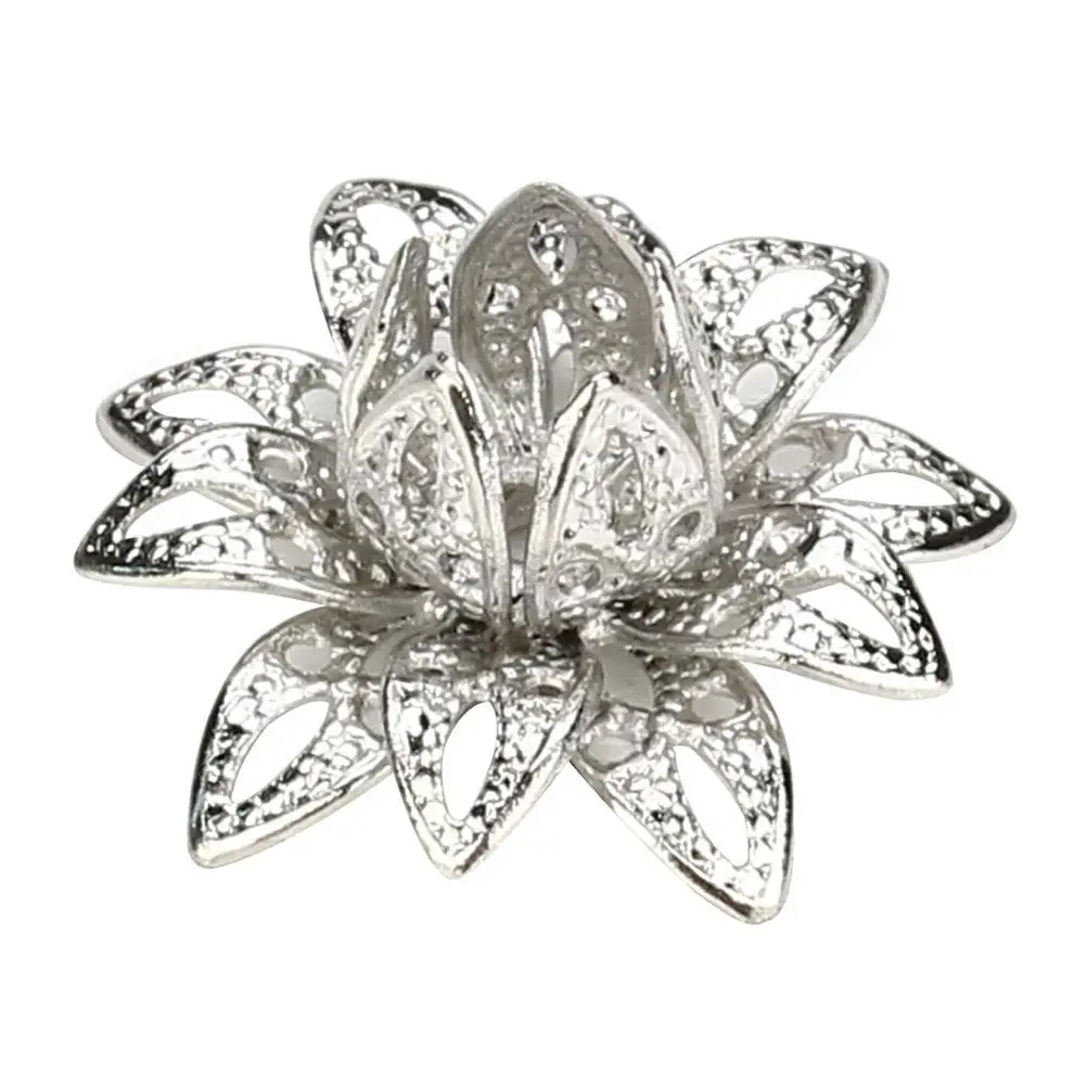 

20pcs Jewelry Making End Caps Metal Spacer Beads DIY Accessories Hollow Flower Charm Bead Pendants Handmade Gifts