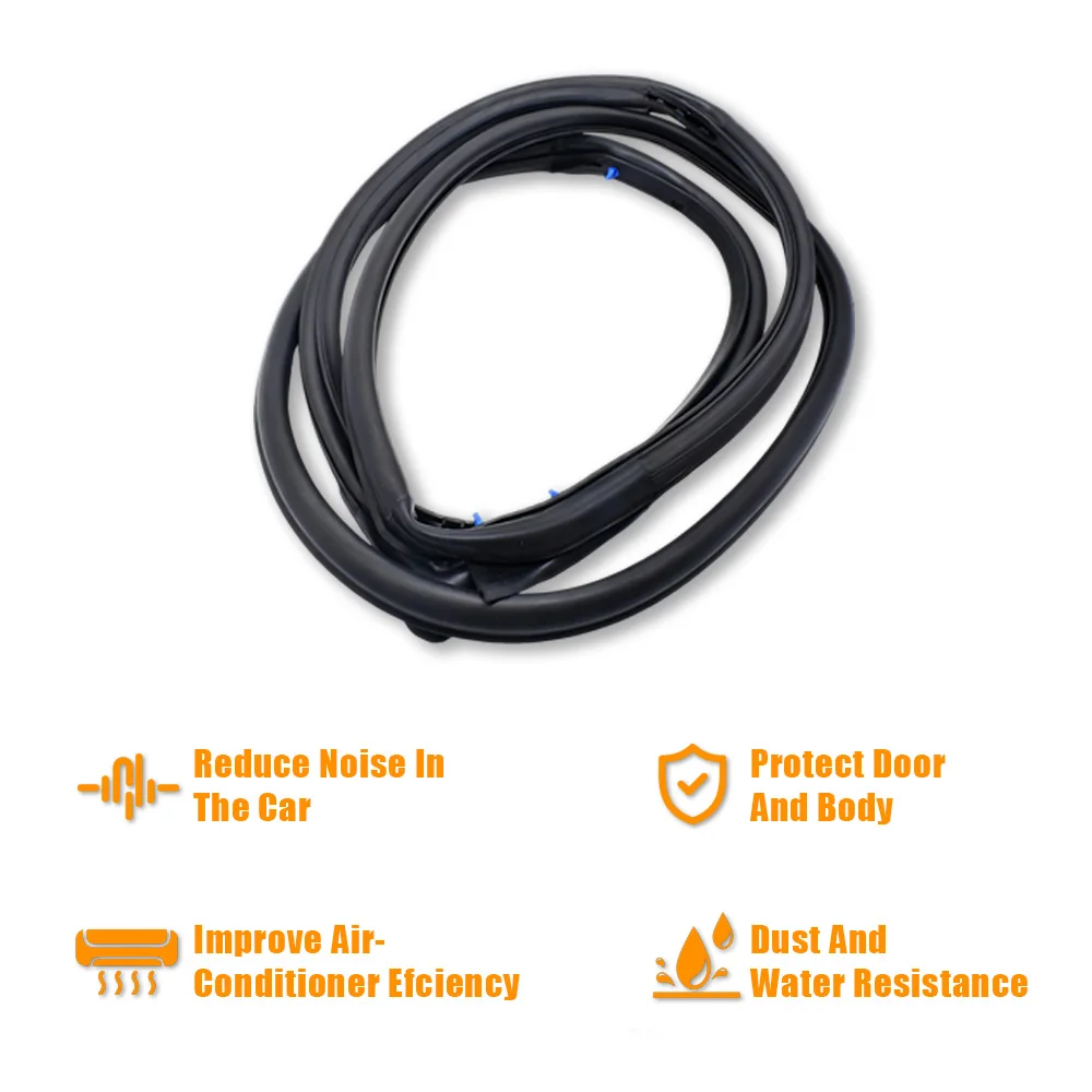 2Pcs Front Door Weatherstrip Seal Waterproof Windproof Rubber Strip 55395274AW for Jeep Wrangler JK 2007-2018 Car Accessories