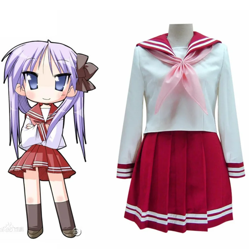 

Аниме Lucky Star Izumi Konata Hiiragi Kagami костюмы для косплея