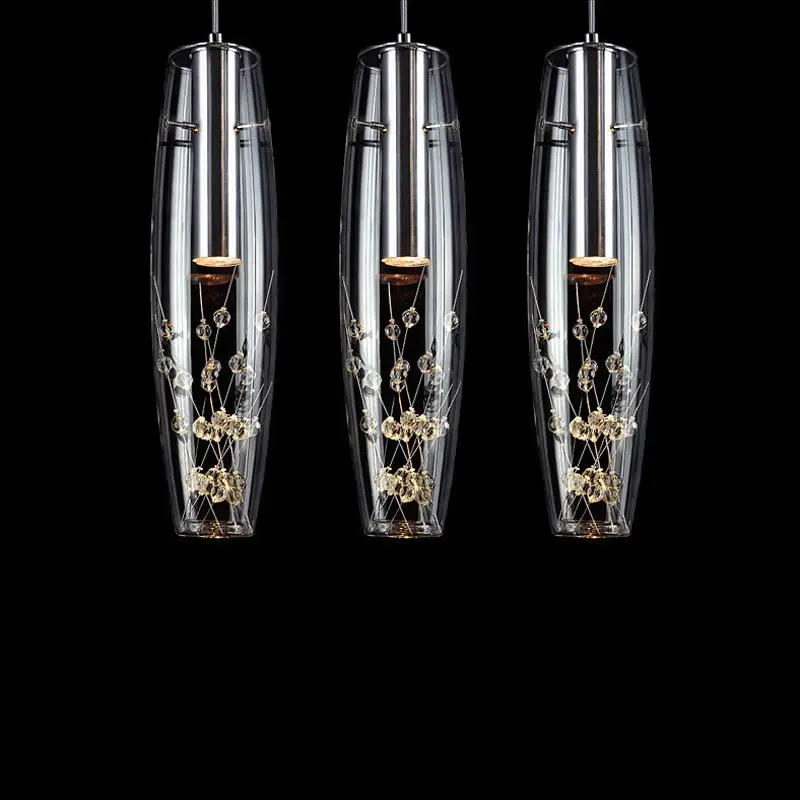 

Crystal Hanging Lamp Led Pendant Light Modern Glass Suspension Fixtures Living room Dining Room Kitchen Decoration Home Lighting