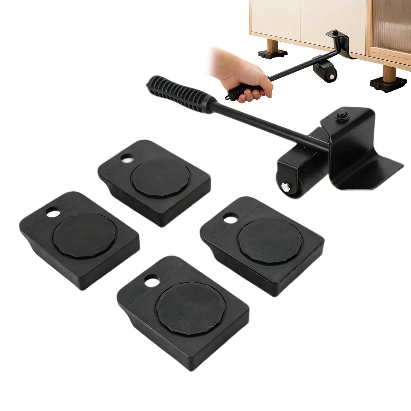 Furniture Sliders with Wheels Scratch-Resistant Floor Protection Furniture Lifting Mover Set for Bed Frames Large Refrigerators