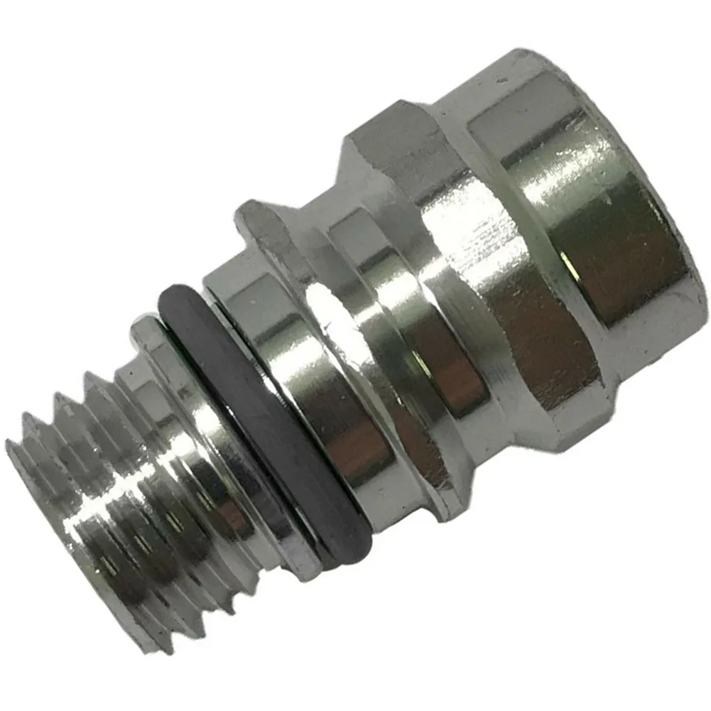 A/C Service Valve High Side R-134a Port Adapter With Replaceable Valve Cores X 1.5 Thread For