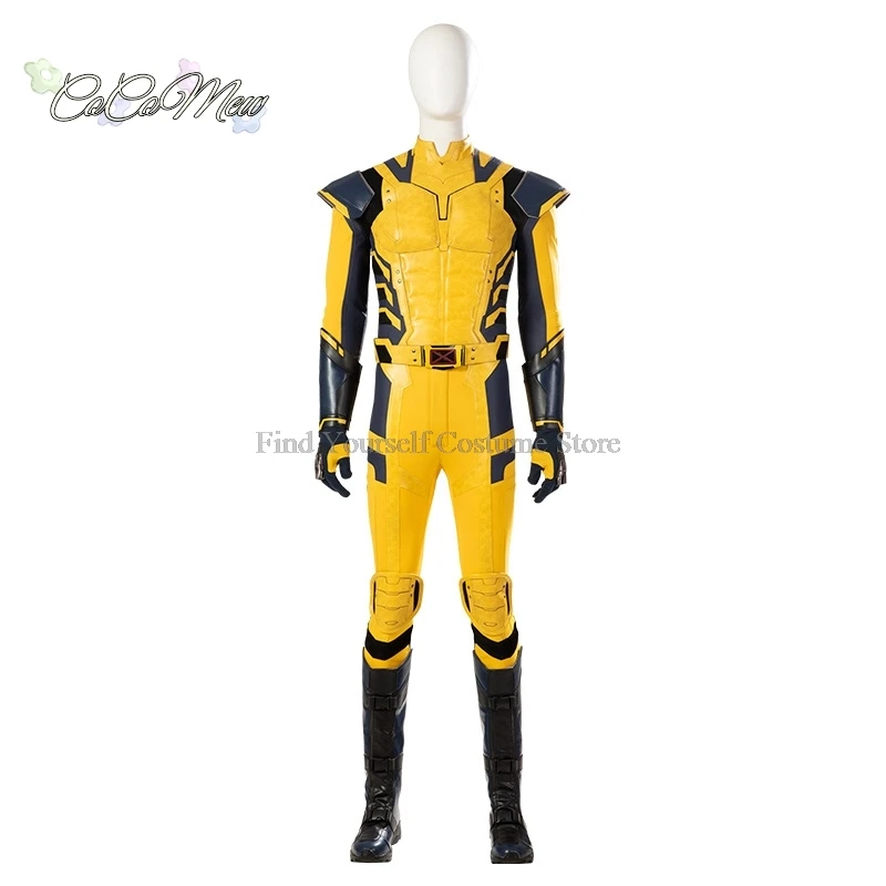 Nuevo disfraz de Deadpool 3 Wolverine, disfraz de superhéroe Zentai, conjunto completo con zapatos Bosysuit, traje de Halloween hecho a mano para hombre