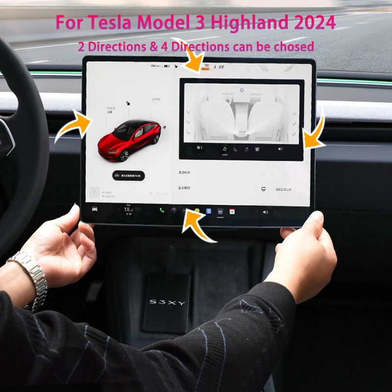 

Screen Rotation Display Bracket For Tesla Model 3 2024 Highland Swivel Mount Tilt Model 3 Monitor Switch 2024 Auto Accessories