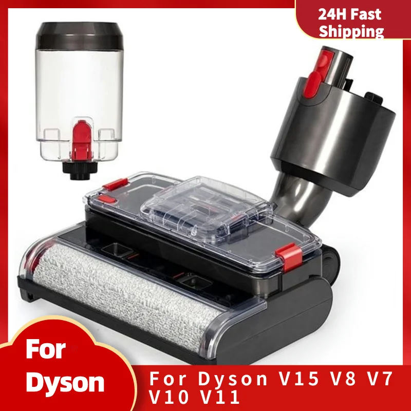 Electric Wet Dry Mopping Head for Dyson V15 V8 V7 V10 V11 Vacuum Cleaner, Automatic Cleaning Roller Brush for Hard Floor