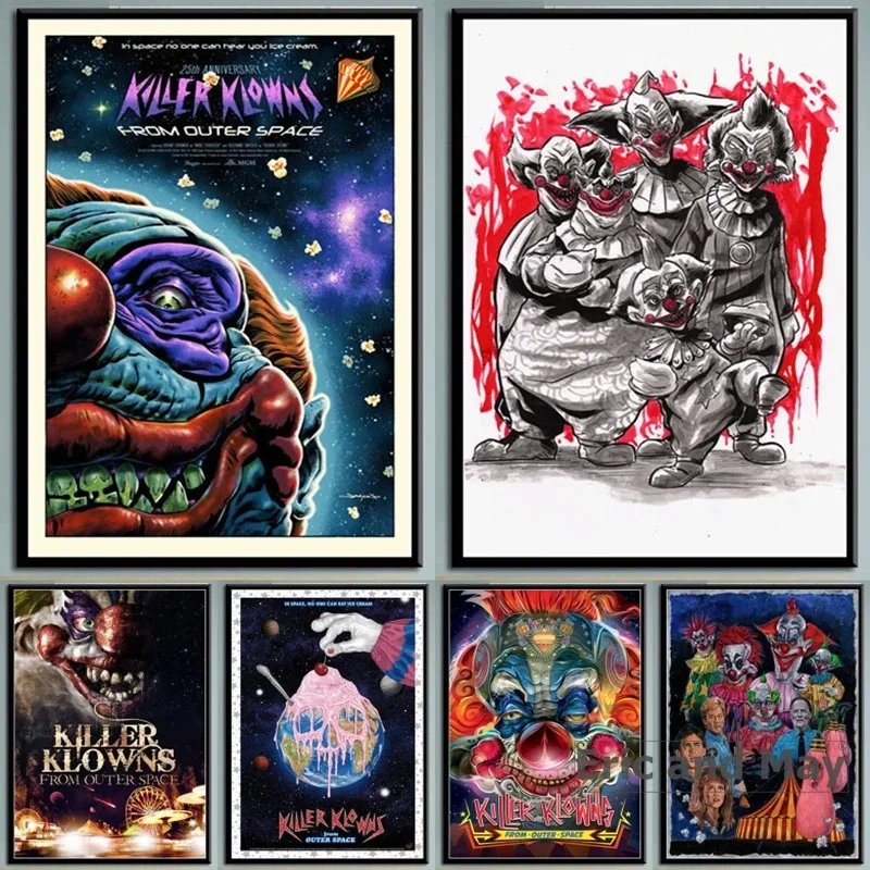 Comic Klowns Killer New From Outer Space Horror Movie Wall arts Canvas Painting Home Decoration Room Decor