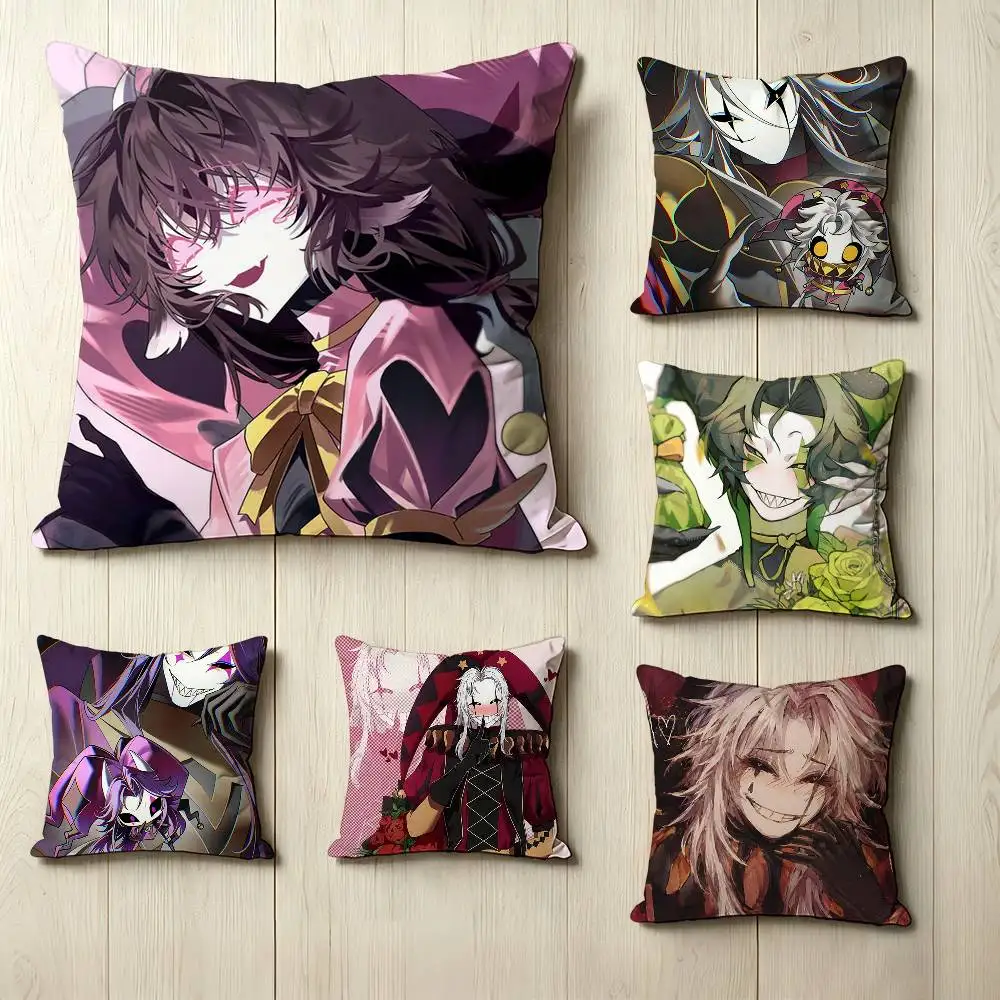 T-The Freak C-Circus Illustration  Square Double-Sided printed Pillow Case Bedroom Bedside Pillow Sofa Cushion Cover