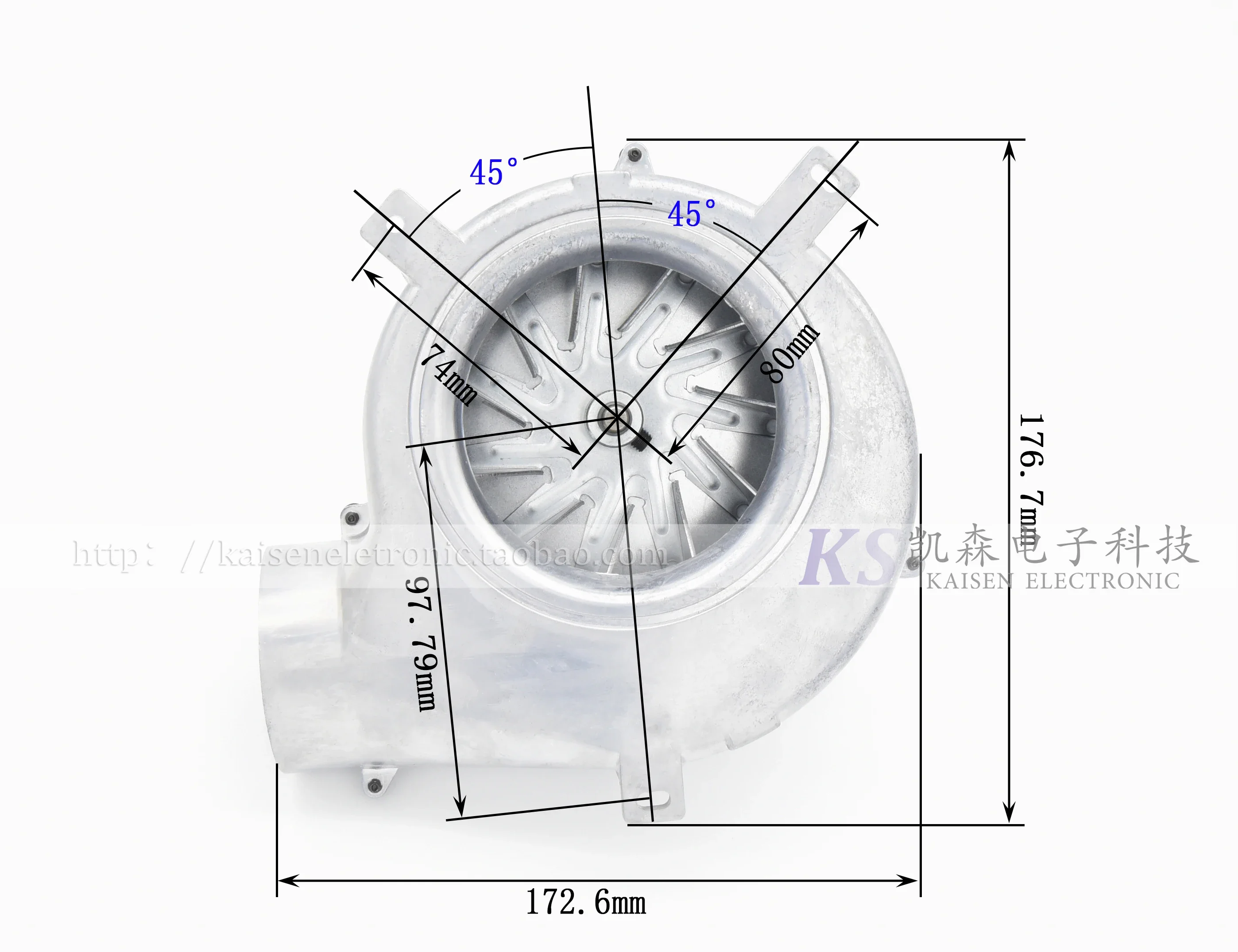 Biomass burning wood pellet stove silent 55W high temperature resistant induced air exhaust fan J238-150-15145