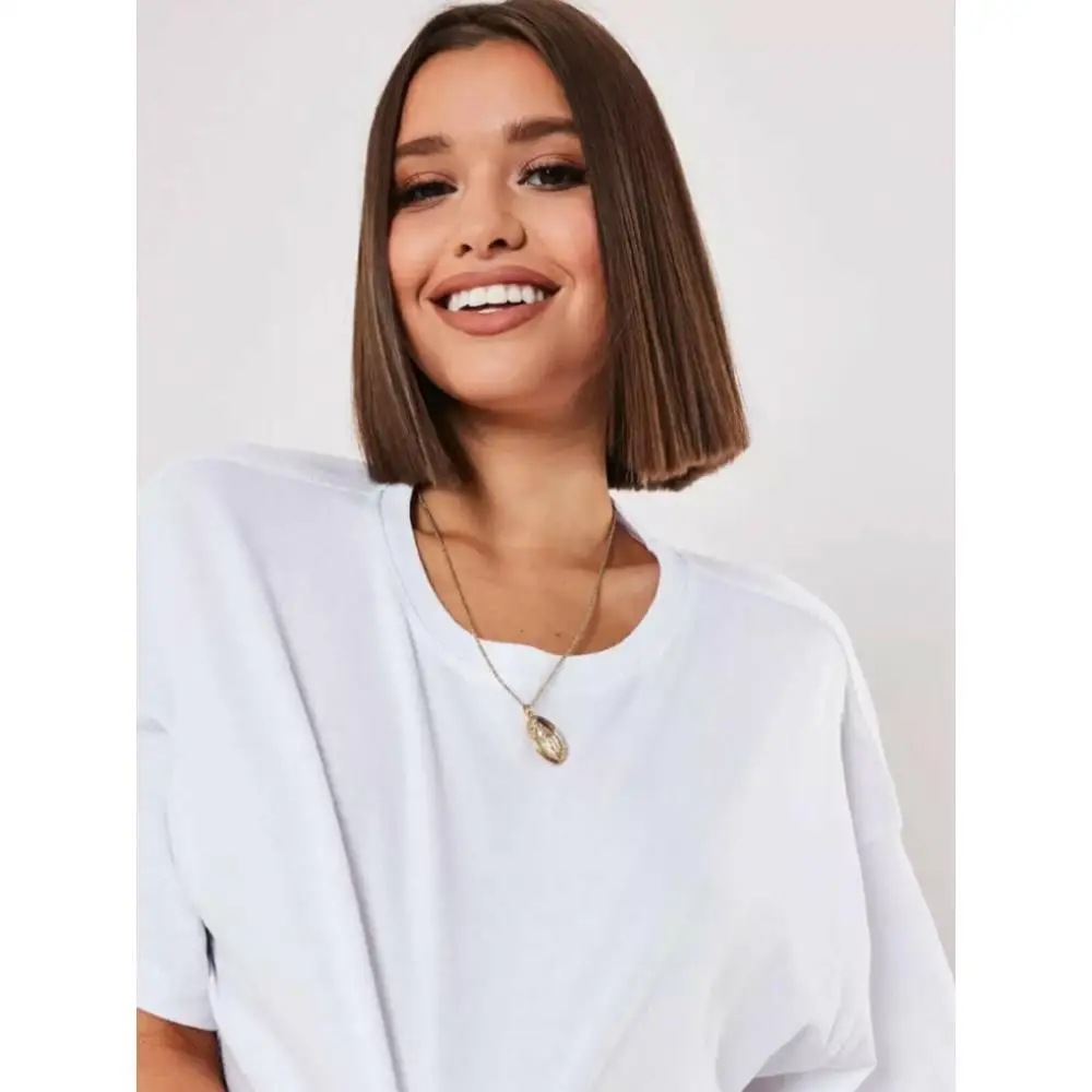 Top corto da donna Ombelico Baring T-shirt sportive estive Vestibilità casual Stampato in 3D Sensazione di freschezza Materiale sottile Nessun marchio registrato Trad...