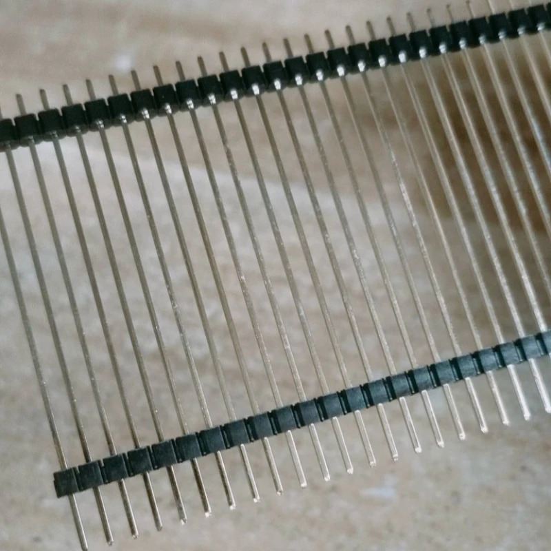 50pcs 2.54mm Single Row Double Plastic Extended Pin Breakable Rohs 1x40P Needle L25/30/45/50/50/58/70/78.mm
