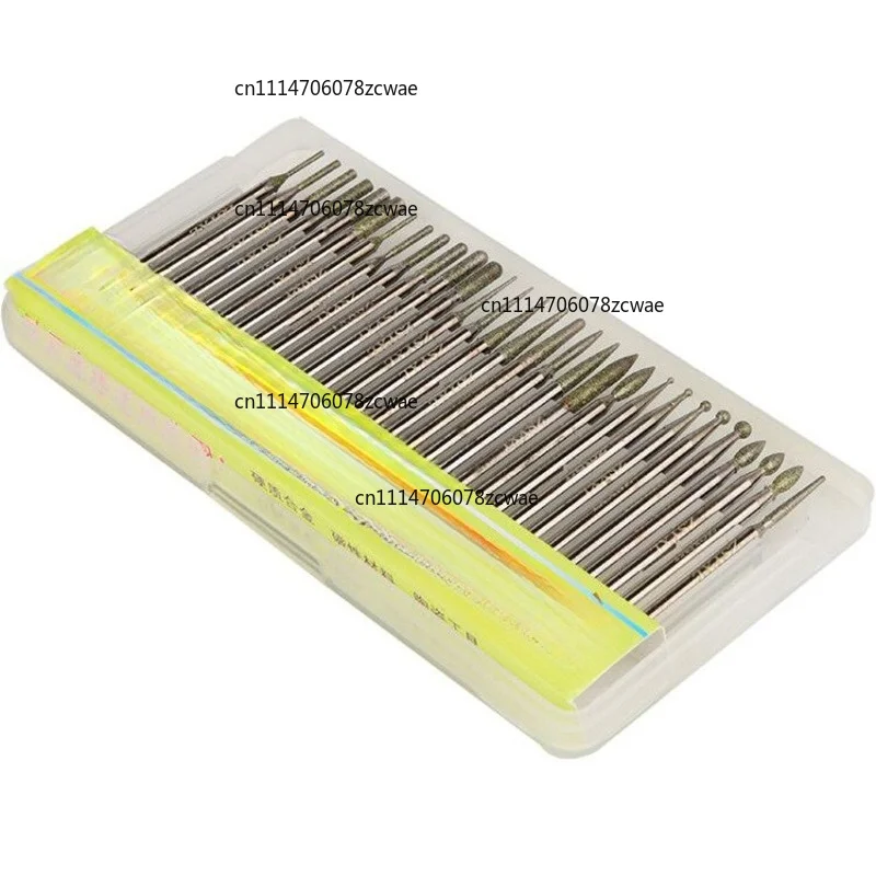 ZOCI-FOR 30Pcs Diamond Grinding Burr Needle Set, Diamond Mounted Points for Metal, Stone & Mold Polishing Carving