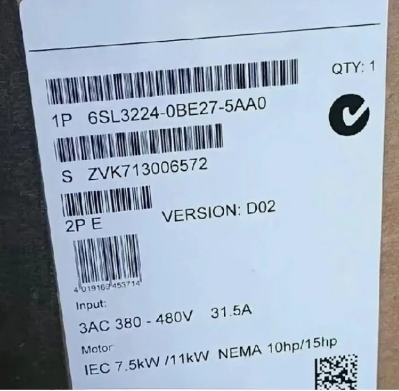 Brand New 6SL3224-0BE27-5AA0 Power Module In Box Fast Delivery