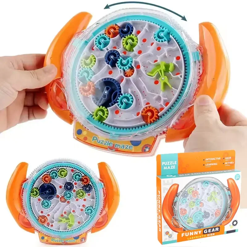 3D-puzzelspellen Transparante snelheidskubus Rollende bal Magisch UFO-doolhof voor kinderen Stressverlichter Speelgoed